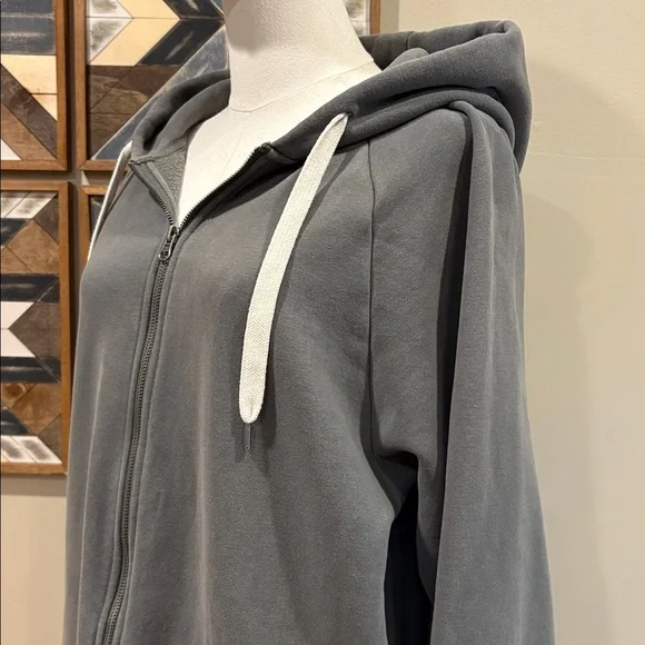 Vuori Restore Full Zip Hoodie in Dusty Pine Oversized Small - Picture 4 of 12